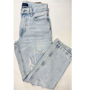High Rise Skinny Distressed Aeropostale Mom Jean in Light Wash